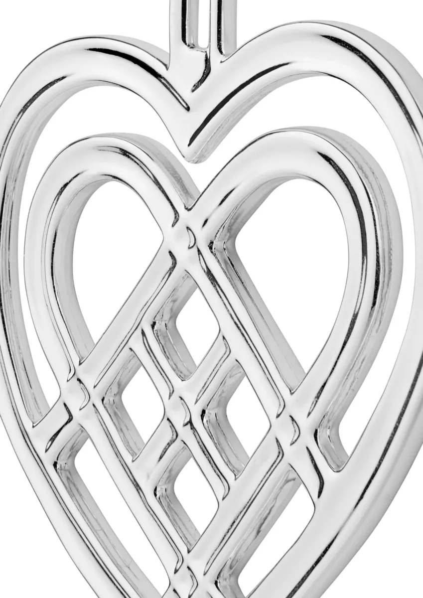 Enfeite de Natal Weaved Heart 6,5 cm, Prateado Rosendahl