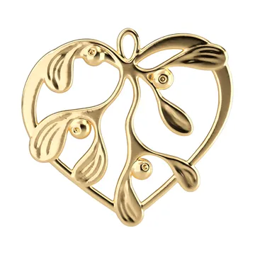 Karen Blixen under the mistletoe - Dourado, 6 cm - Rosendahl