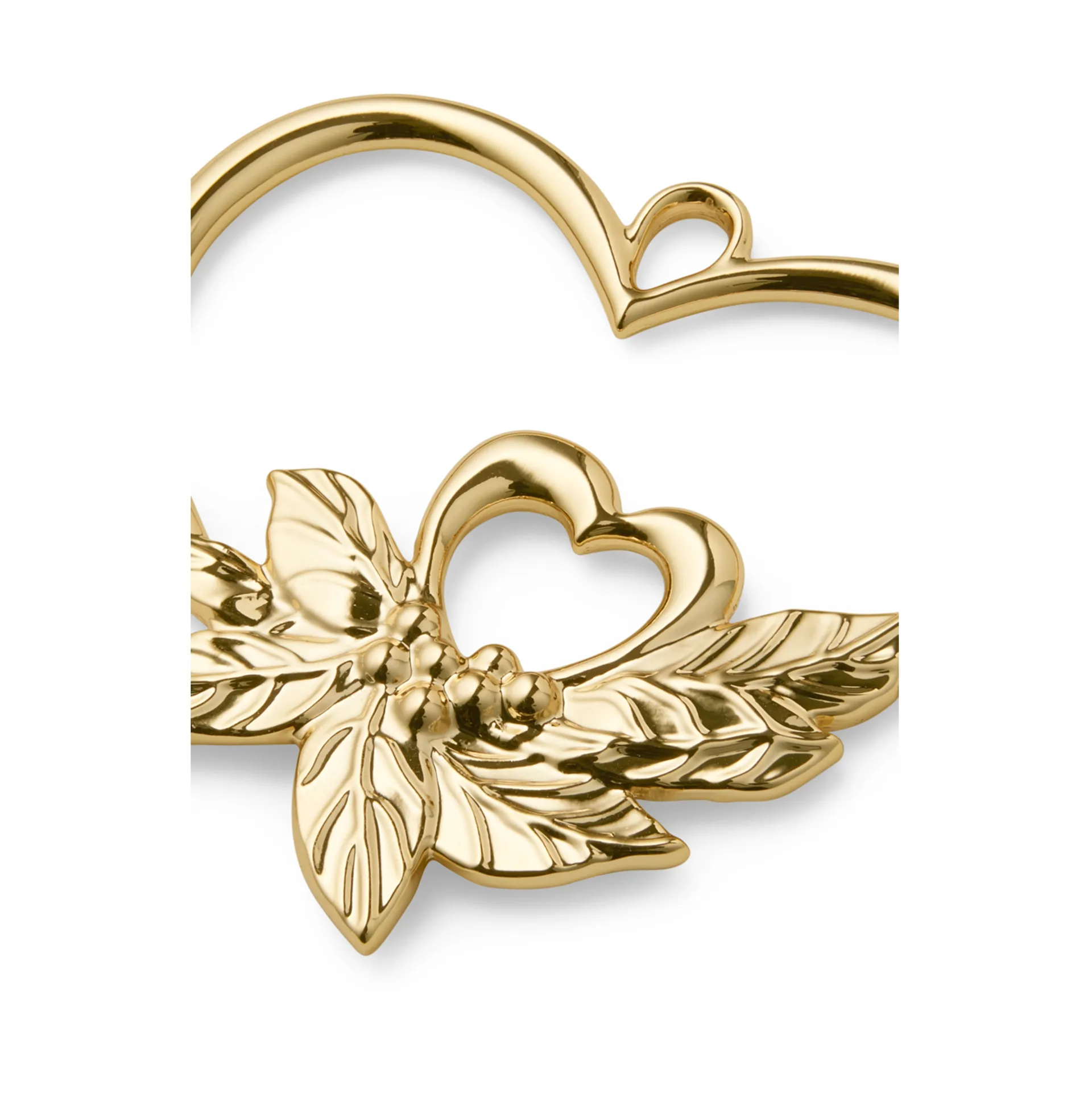 Pingente de Natal Duplo Coração Karen Blixen , Dourada  Rosendahl