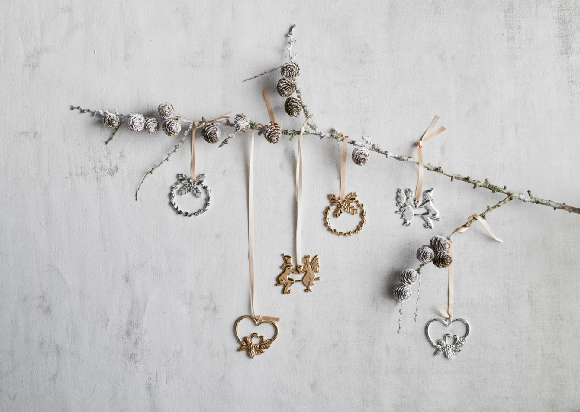 Pingente de Natal Karen Blixen Holly, Prateado Rosendahl