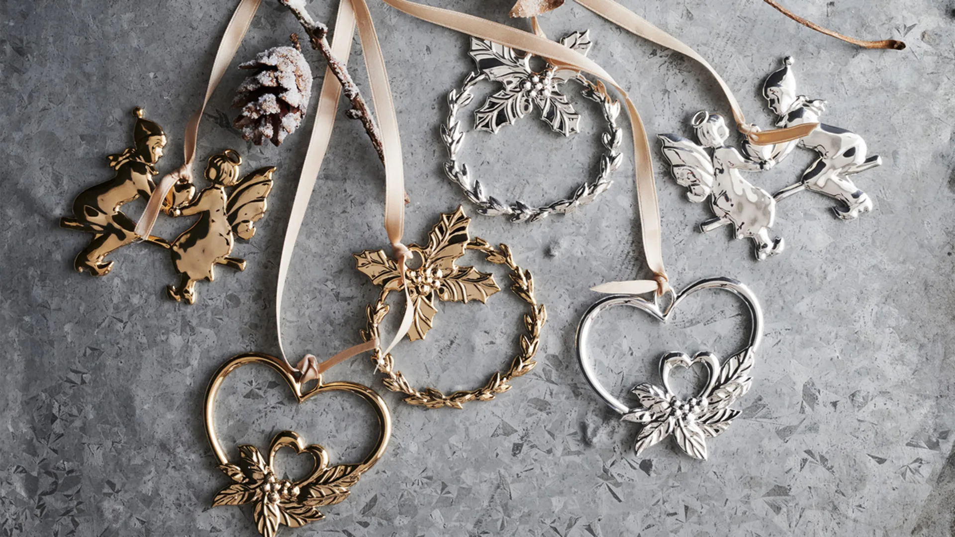 Pingente de Natal Karen Blixen Holly, Prateado Rosendahl