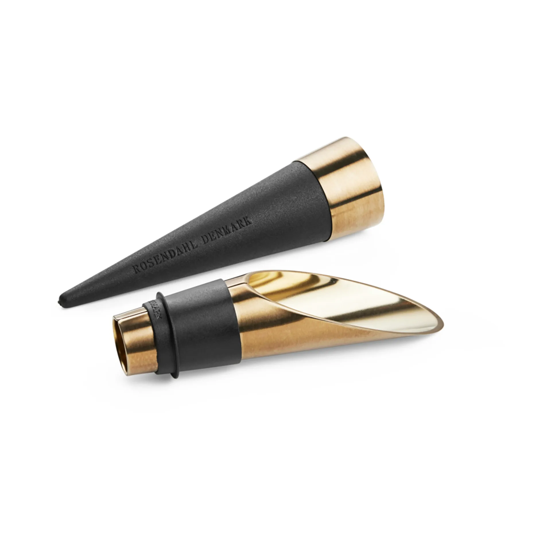 Rolha de vinho e bico 2 peças Grand Cru Bareware, Aço preto-patinado Rosendahl