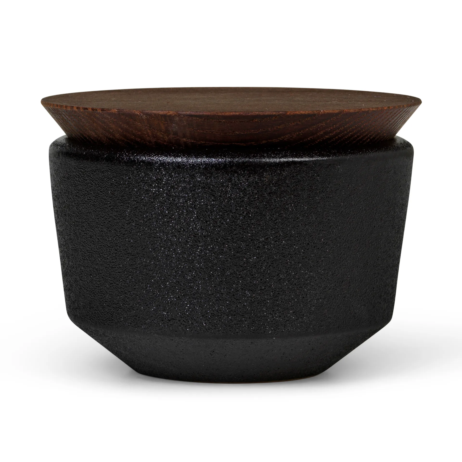 Saleiro com tampa Rå 15 cl, Preto Rosendahl