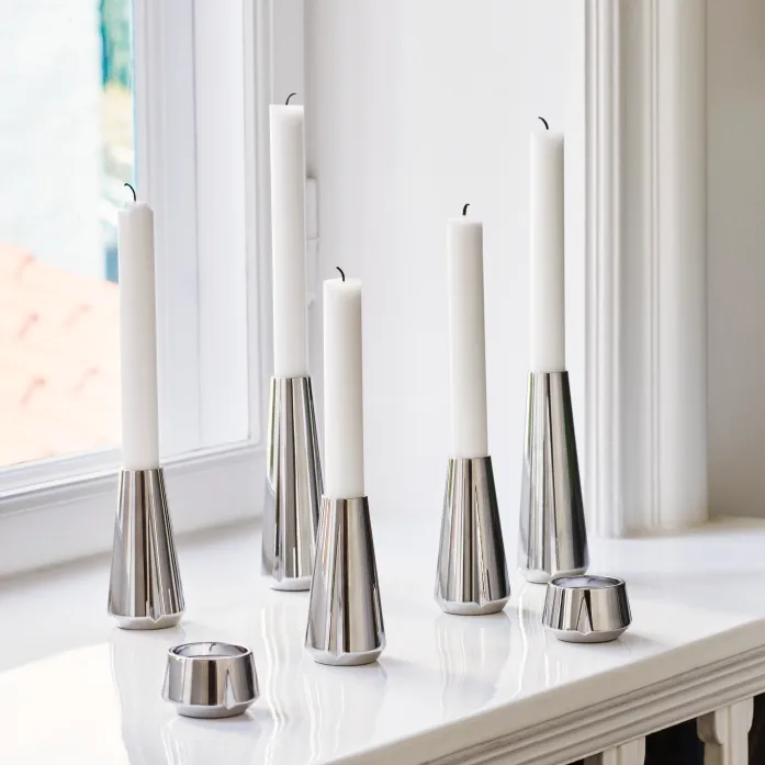 Suporte de velas Grand Cru 10 cm, Cromado Rosendahl