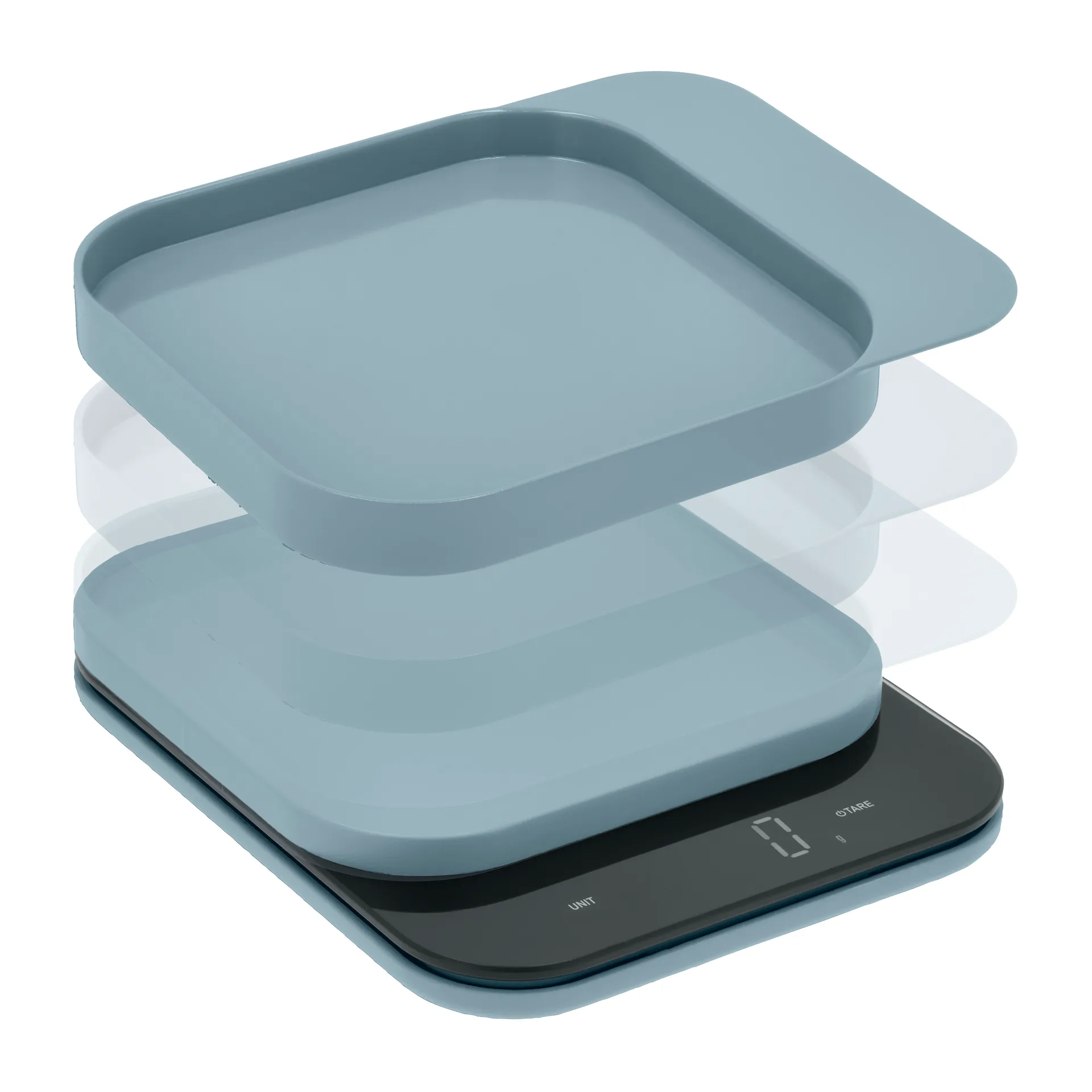 Balança de cozinha Mensura, Azul dusty Rosti