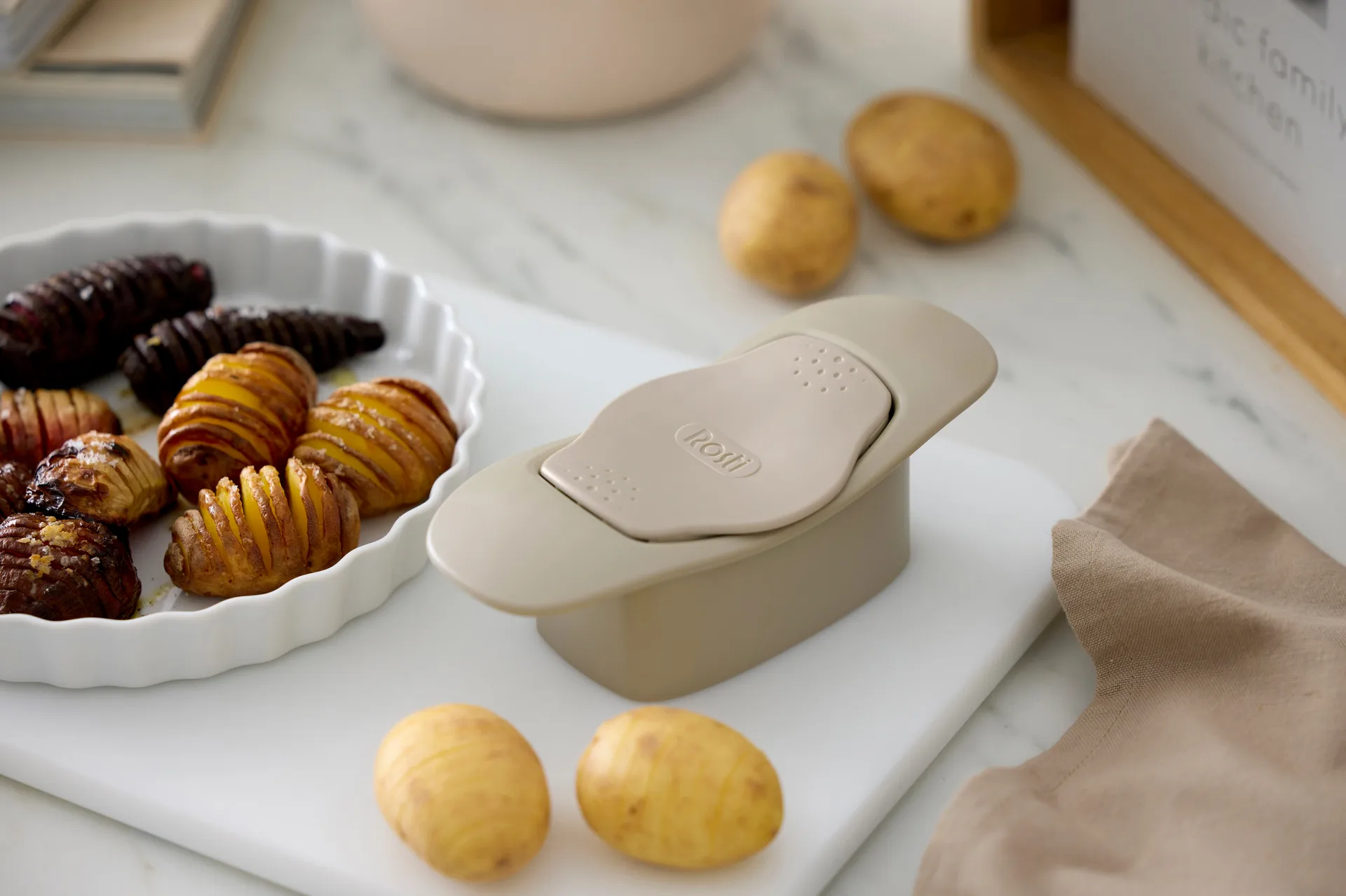 Classic cortador de batata Hasselback, Húmus Rosti