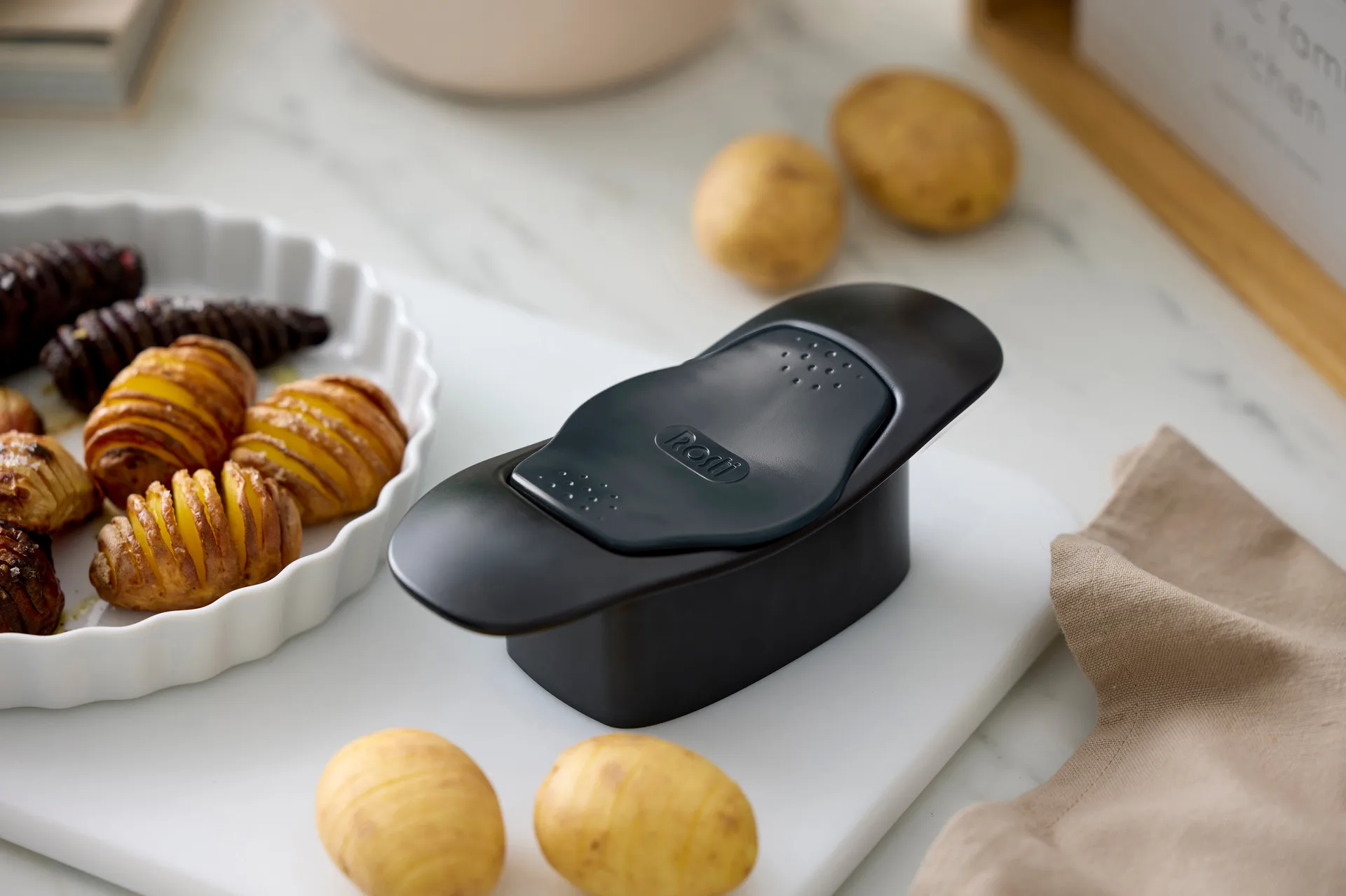 Classic cortador de batata Hasselback, Preto Rosti
