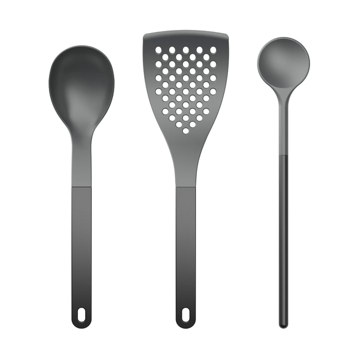 Conj. Utensílios de cozinha Optima 1 3 peças - Nylon preto - Rosti