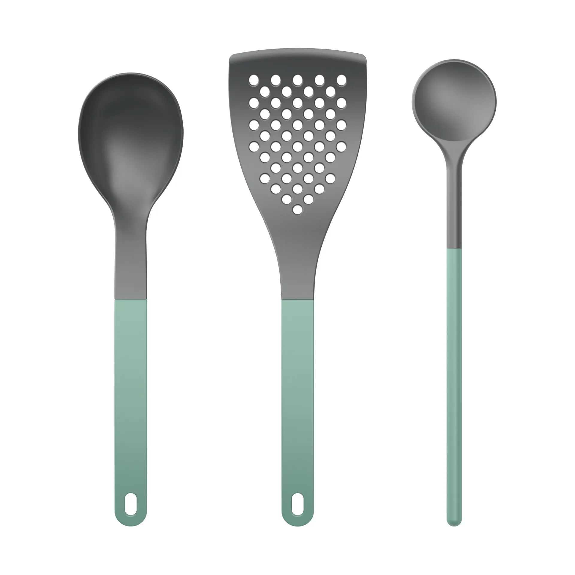 Conj. Utensílios de cozinha Optima 1 3 peças, Verde nórdico nylon Rosti