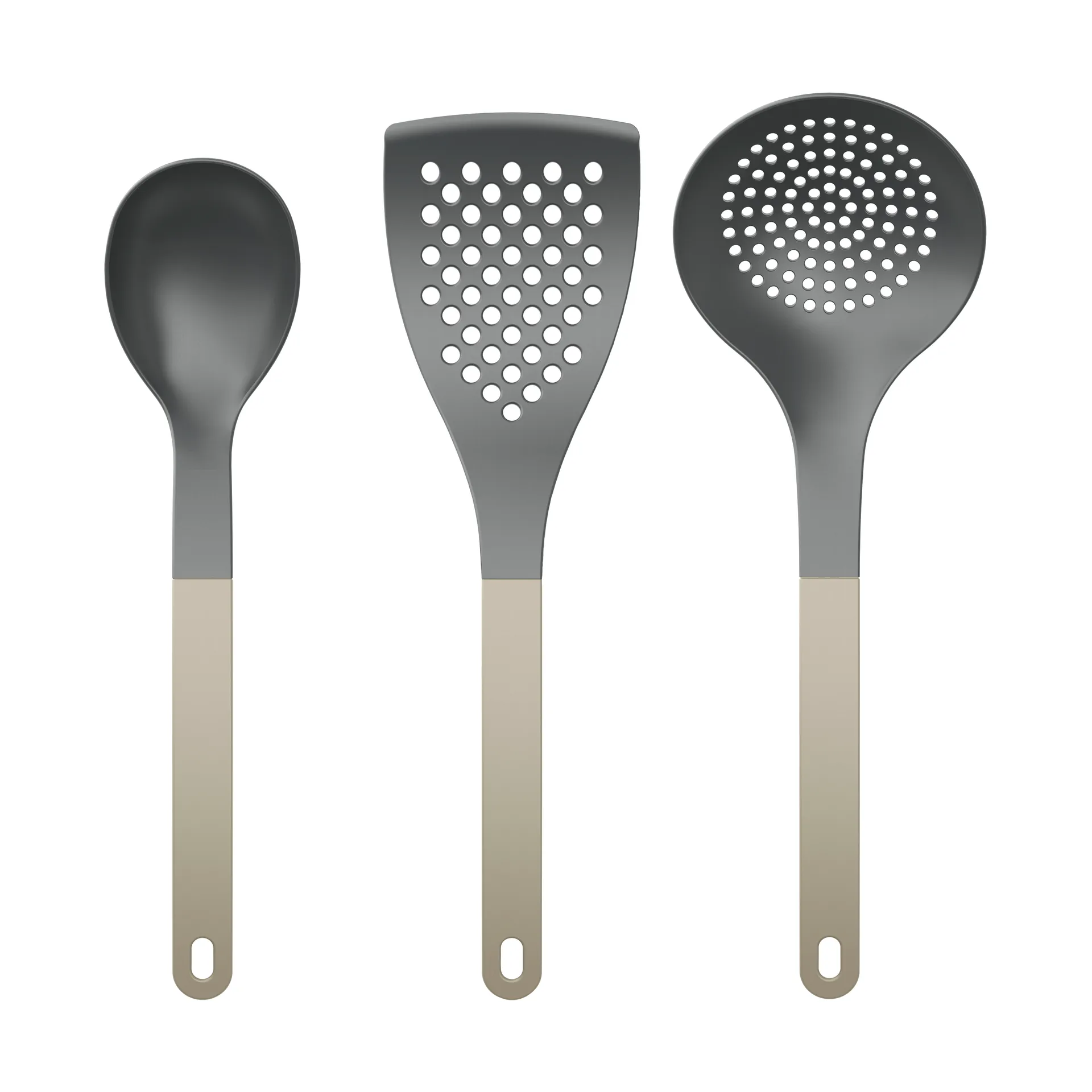 Conj. Utensílios de cozinha Optima 2 3 peças, Bege nylon Rosti