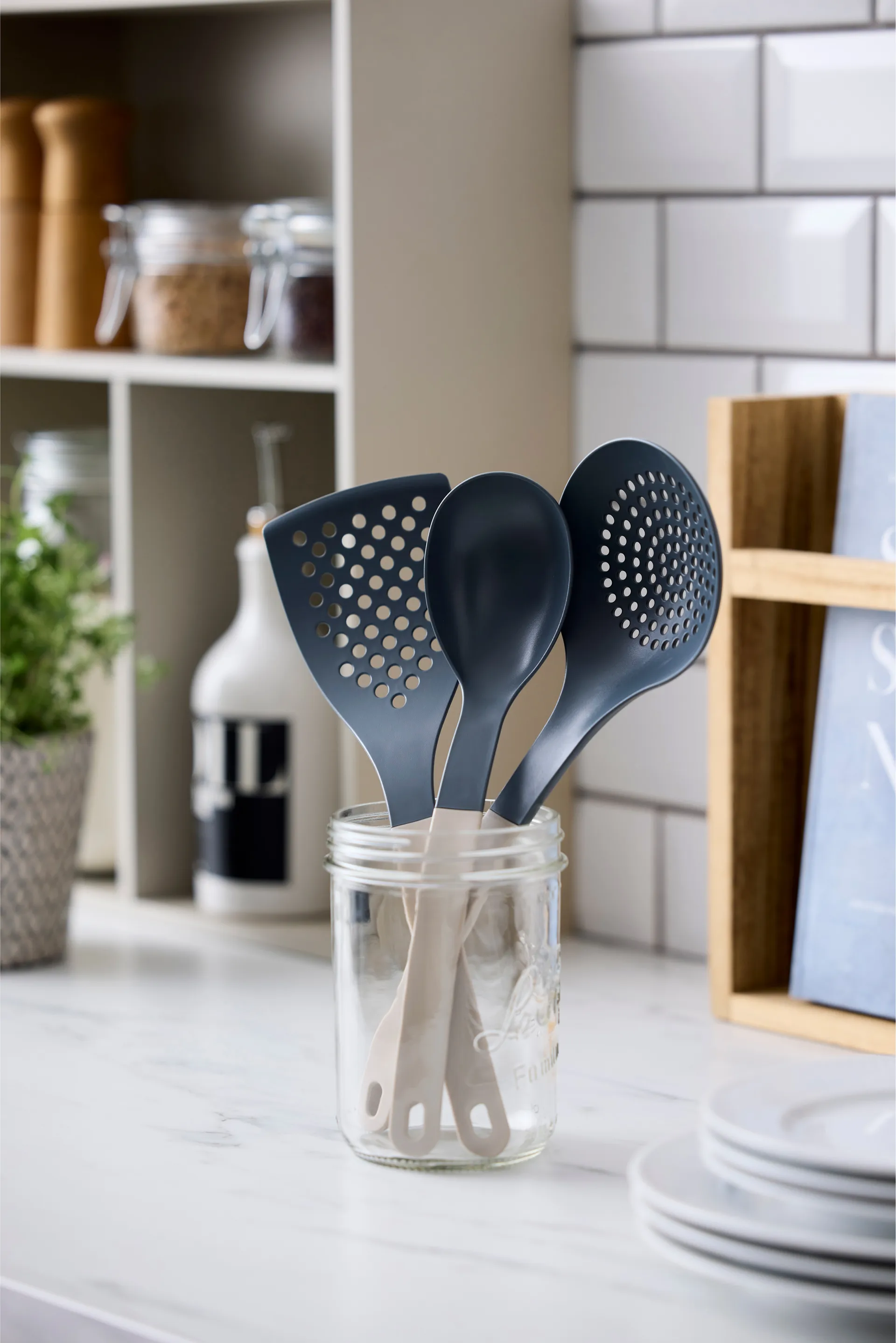 Conj. Utensílios de cozinha Optima 2 3 peças, Bege nylon Rosti