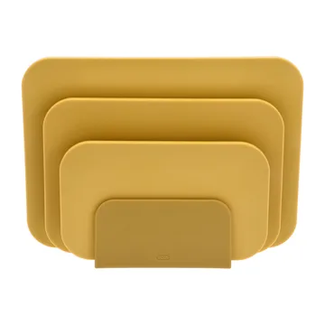 Conjunto Choptima tábua de cortar - 3 peças e suporte - Curry - Rosti