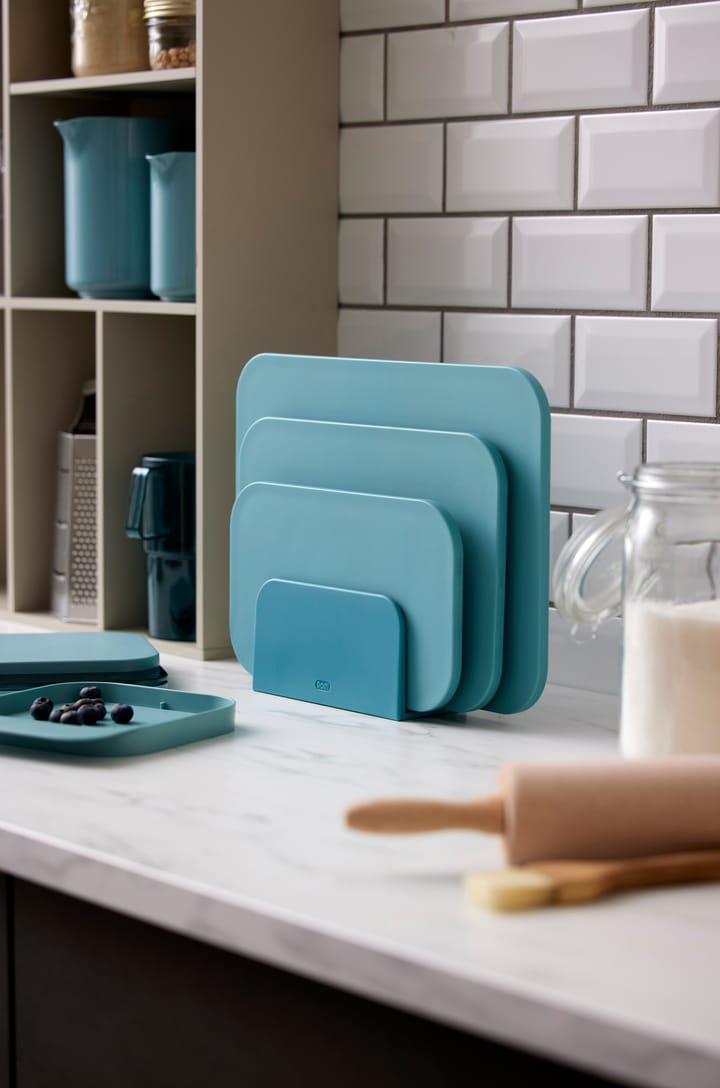 Conjunto Choptima tábua de cortar - 3 peças e suporte, Verde nórdico Rosti