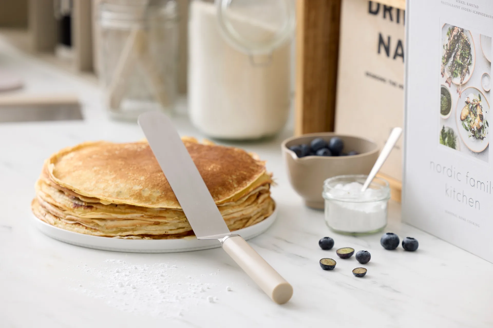 Emma espátula de paleta estreita em aço 33 cm, Húmus Rosti