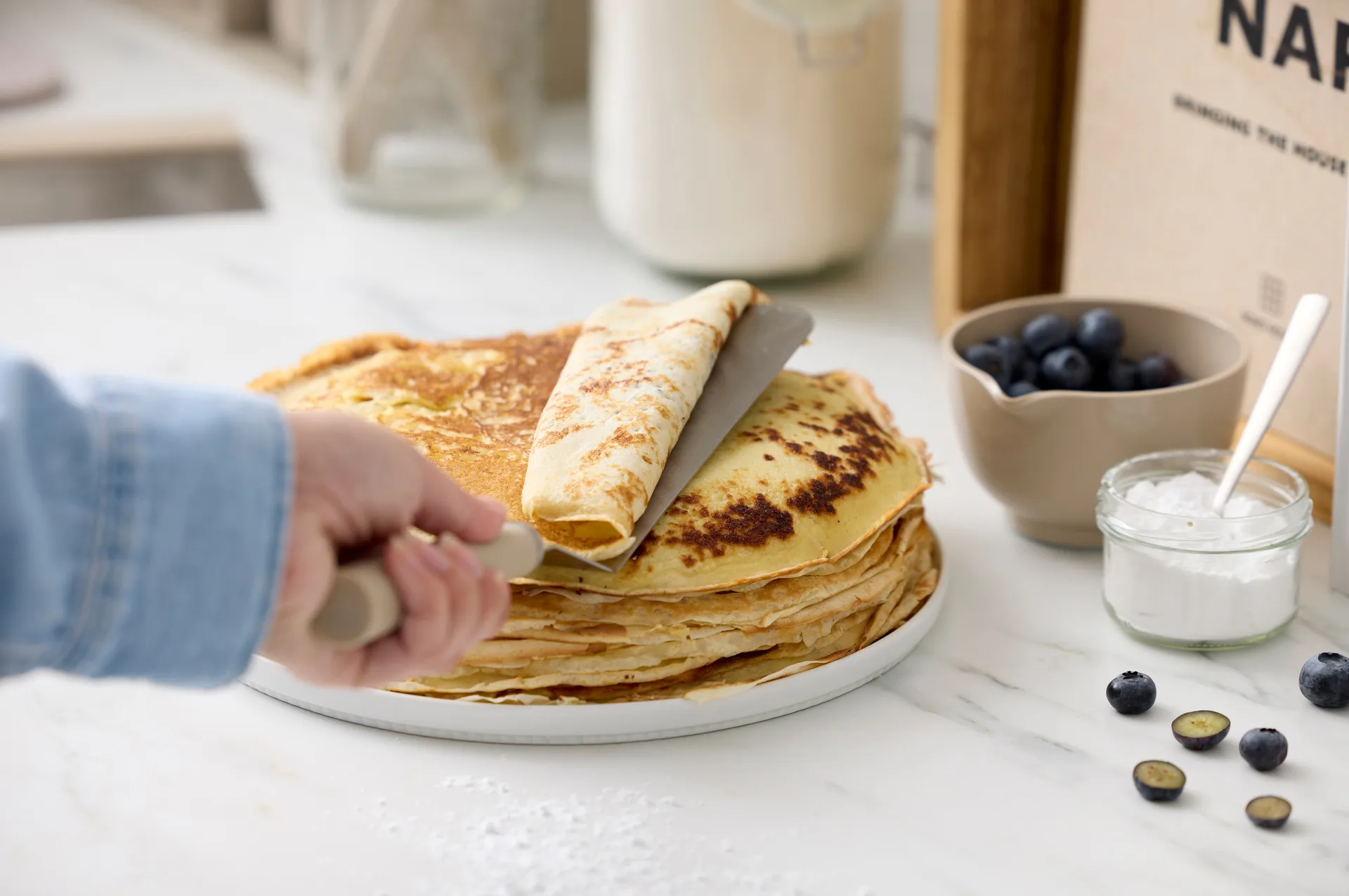 Emma espátula de paleta estreita em aço 33 cm, Húmus Rosti