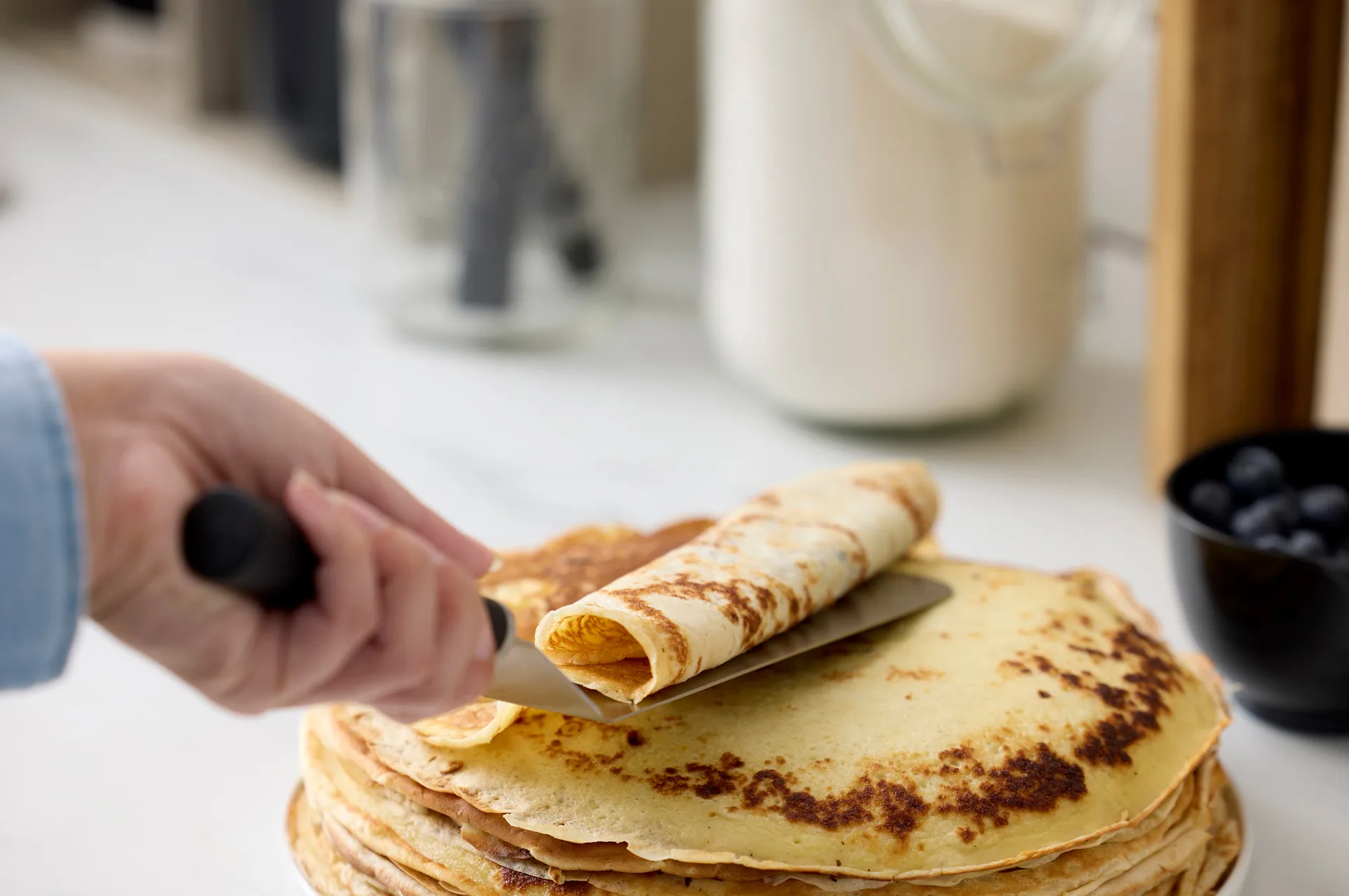 Emma espátula de paleta estreita em aço 33 cm, Preto Rosti