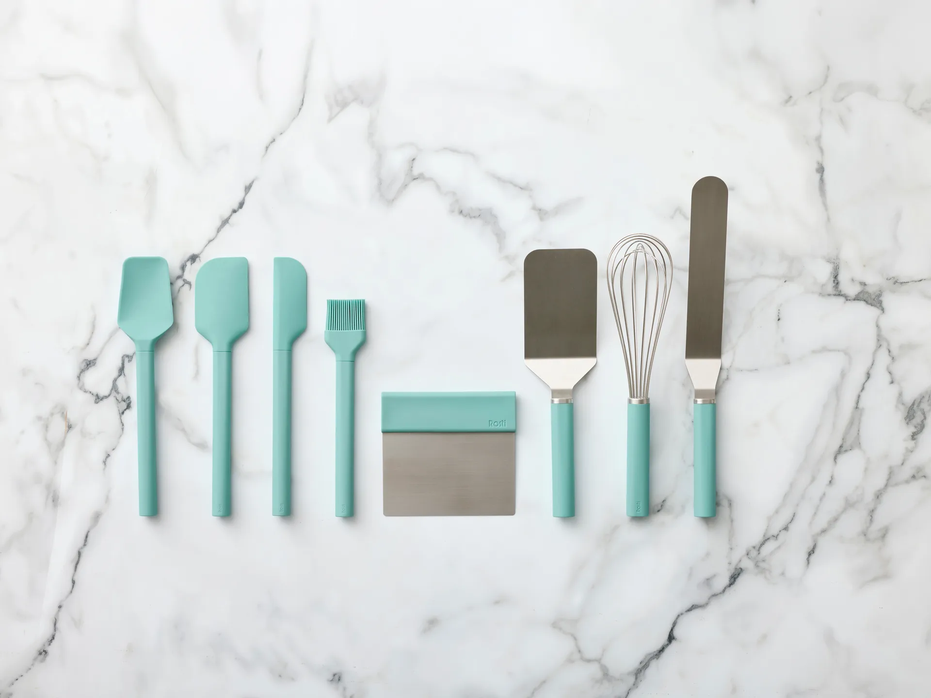 Emma espátula de paleta estreita em aço 33 cm, Verde nórdico Rosti