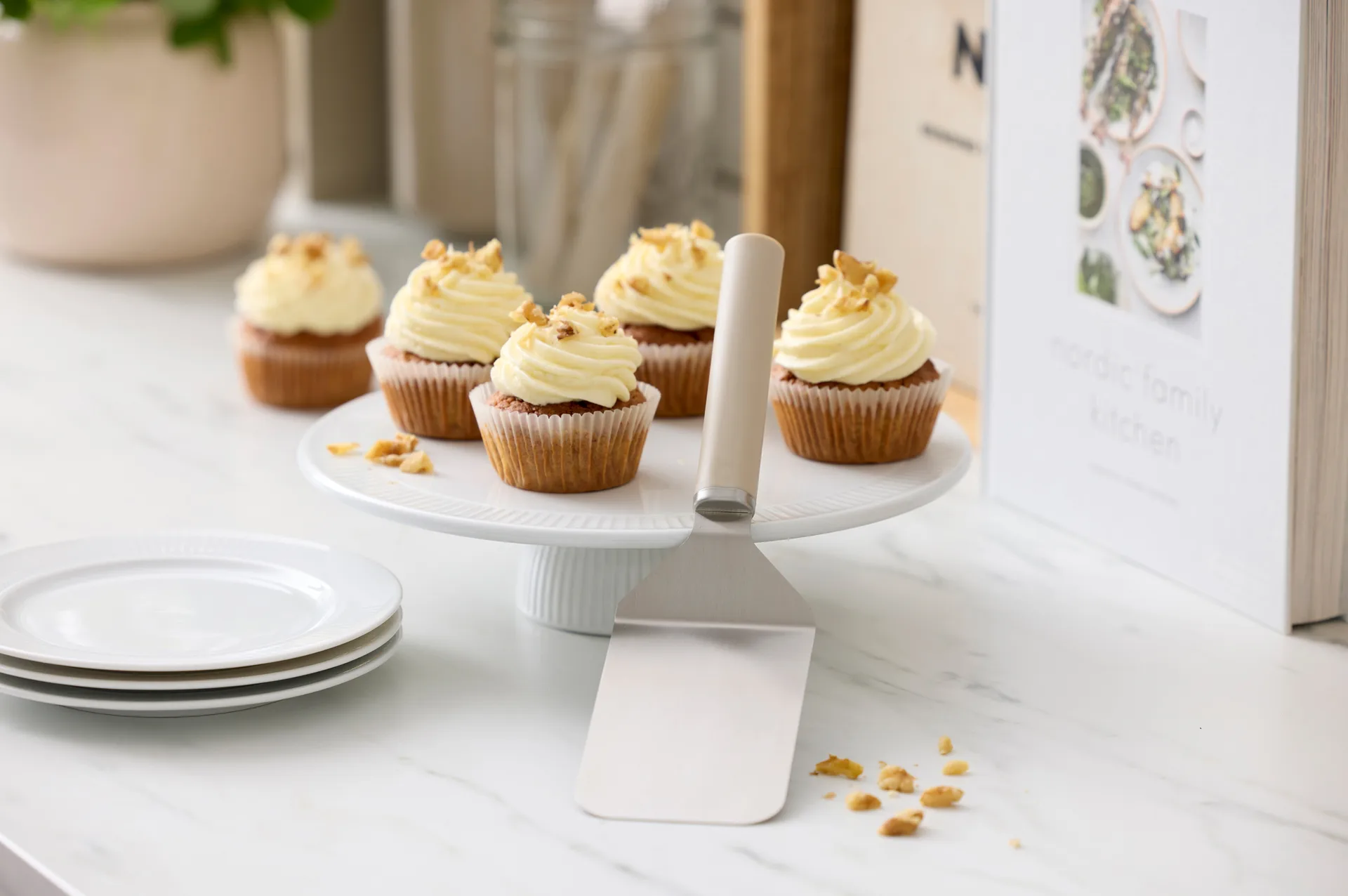 Espátula de paleta Emma larga em aço 26 cm, Húmus Rosti