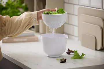 NEW Margrethe taça com escorredor - Branco, 1,5 litros - Rosti