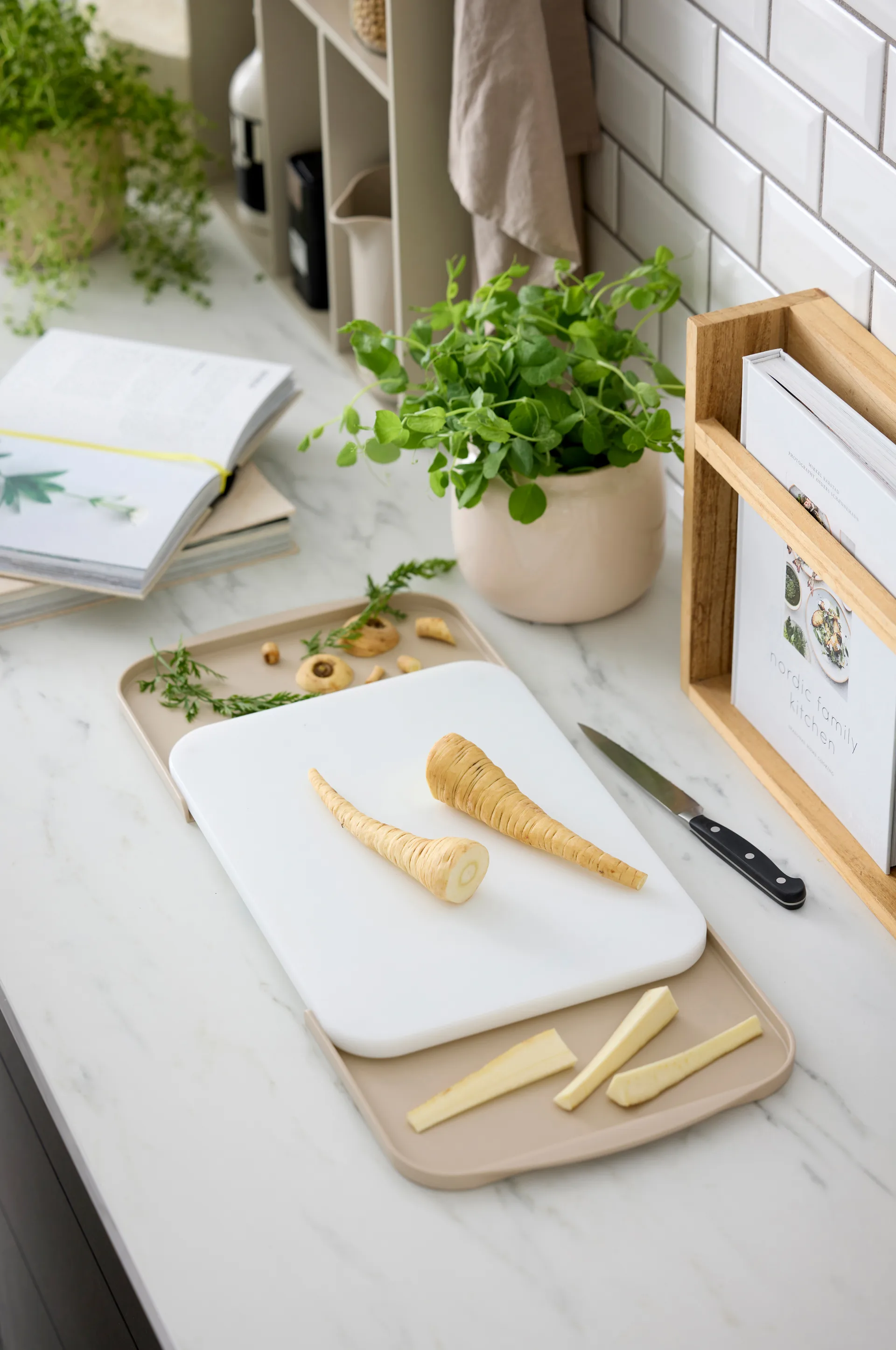 Separa tábua de corte com tabuleiros, Humus, 39x26 cm Rosti