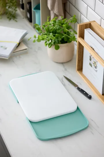 Separa tábua de corte com tabuleiros - Nordic green, 39x26 cm - Rosti