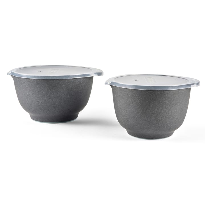 Tigelas mate com tampa Margrethe, 2 un., pebble black Rosti