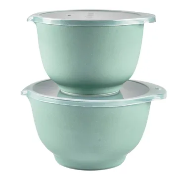 Tigelas mate com tampa Margrethe, 2 un. - pebble green - Rosti