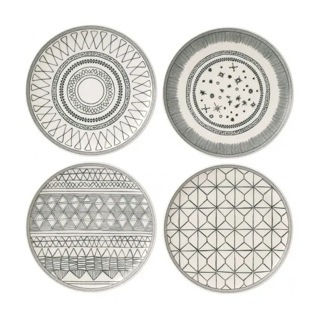 Pratos Charcoal Grey, 4 un., 4 peças Royal Doulton