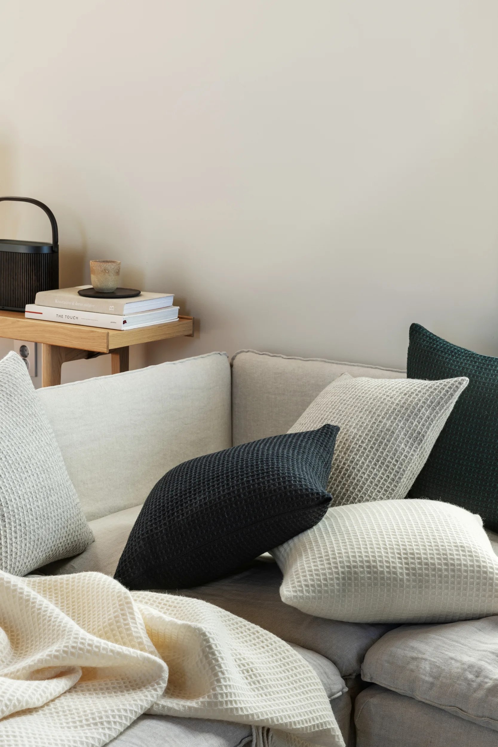 Almofada Vega 50x50 cm, Natural Røros Tweed