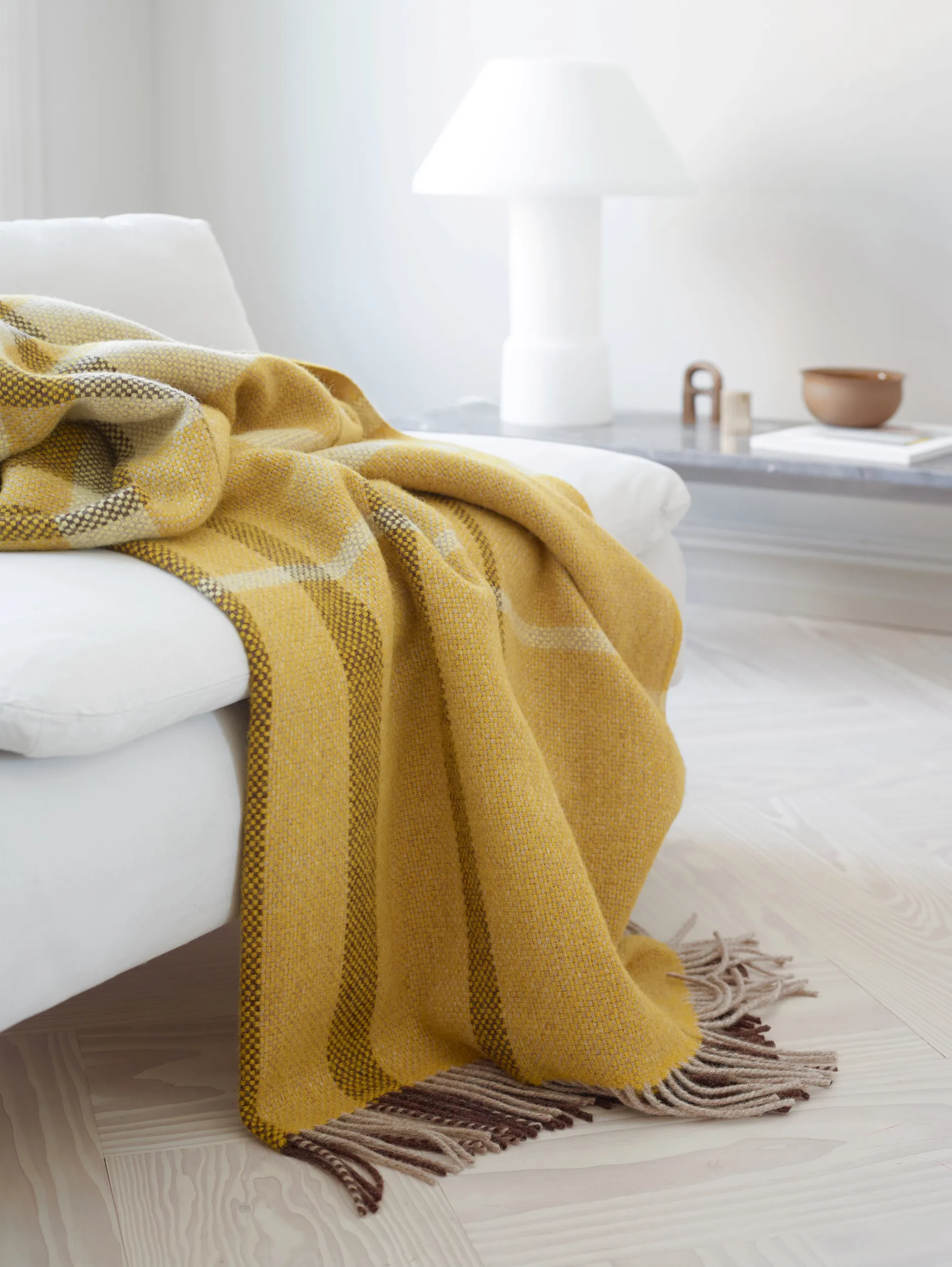 Manta Filos 145x220 cm, Yellow Røros Tweed