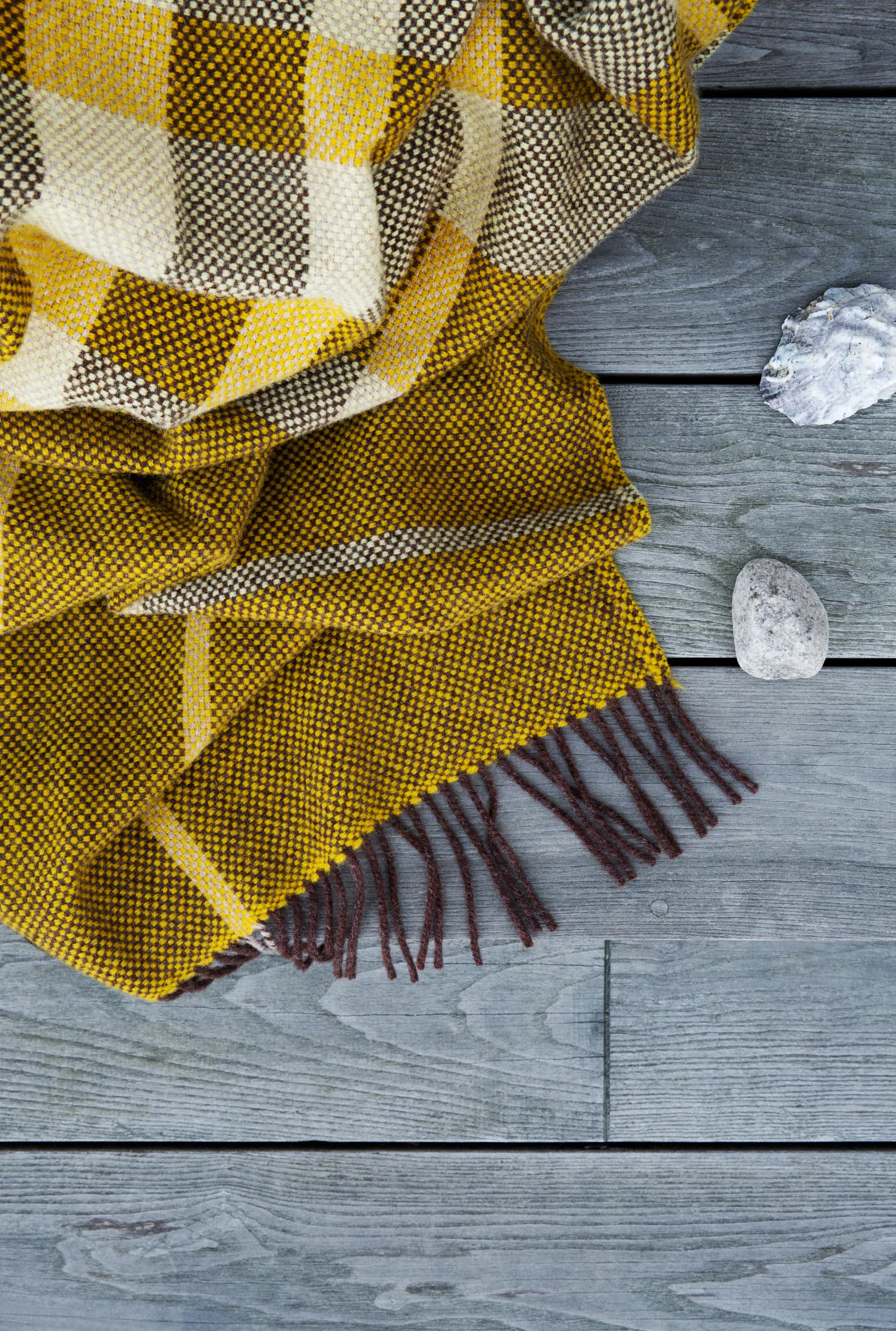 Manta Filos 145x220 cm, Yellow Røros Tweed