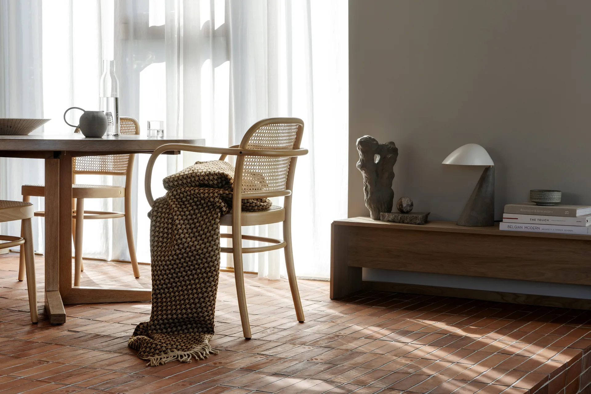 Manta Isak 150x210 cm, Chestnut Røros Tweed