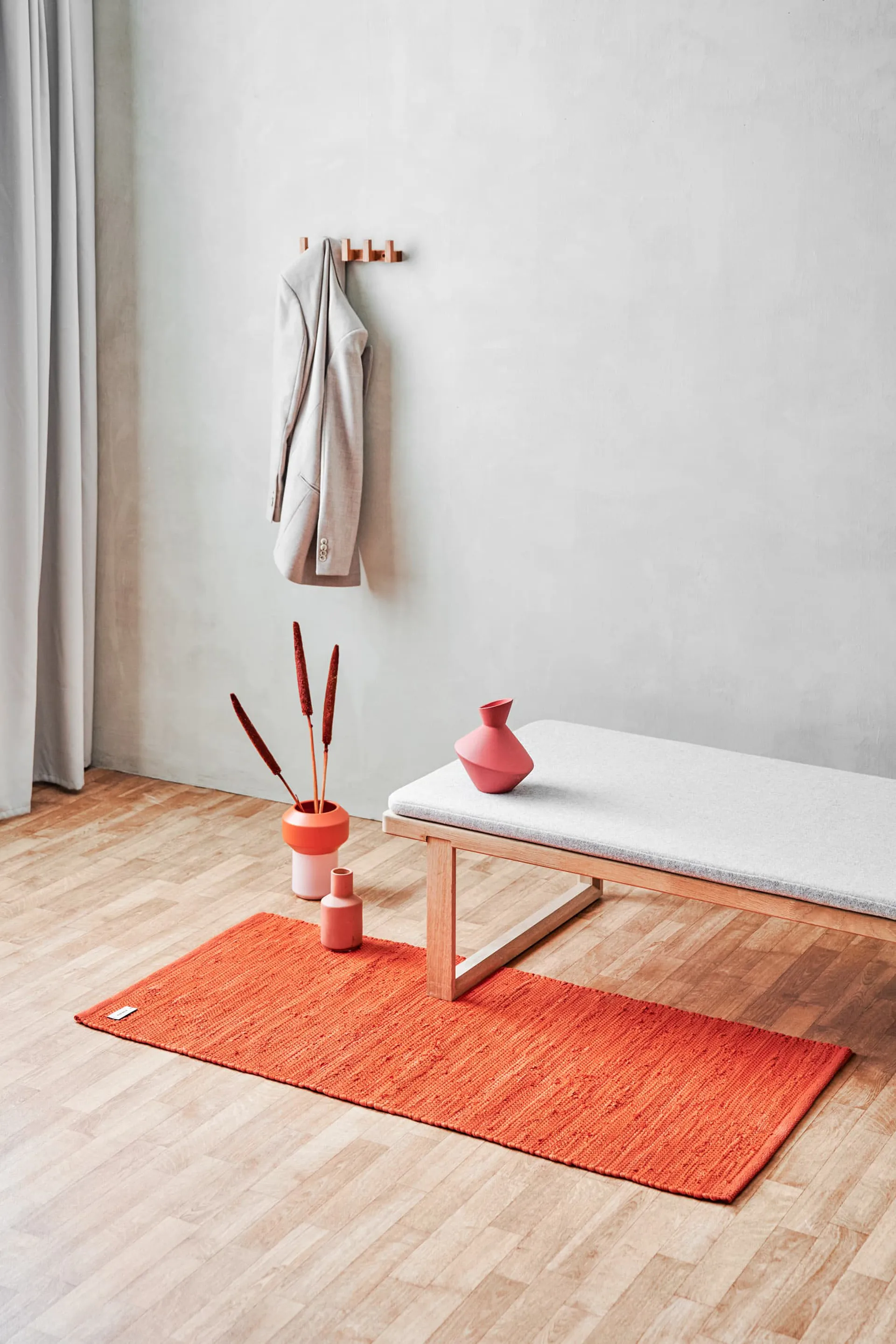 Tapete Algodão 60x90 cm, solar orange (laranja) Rug Solid