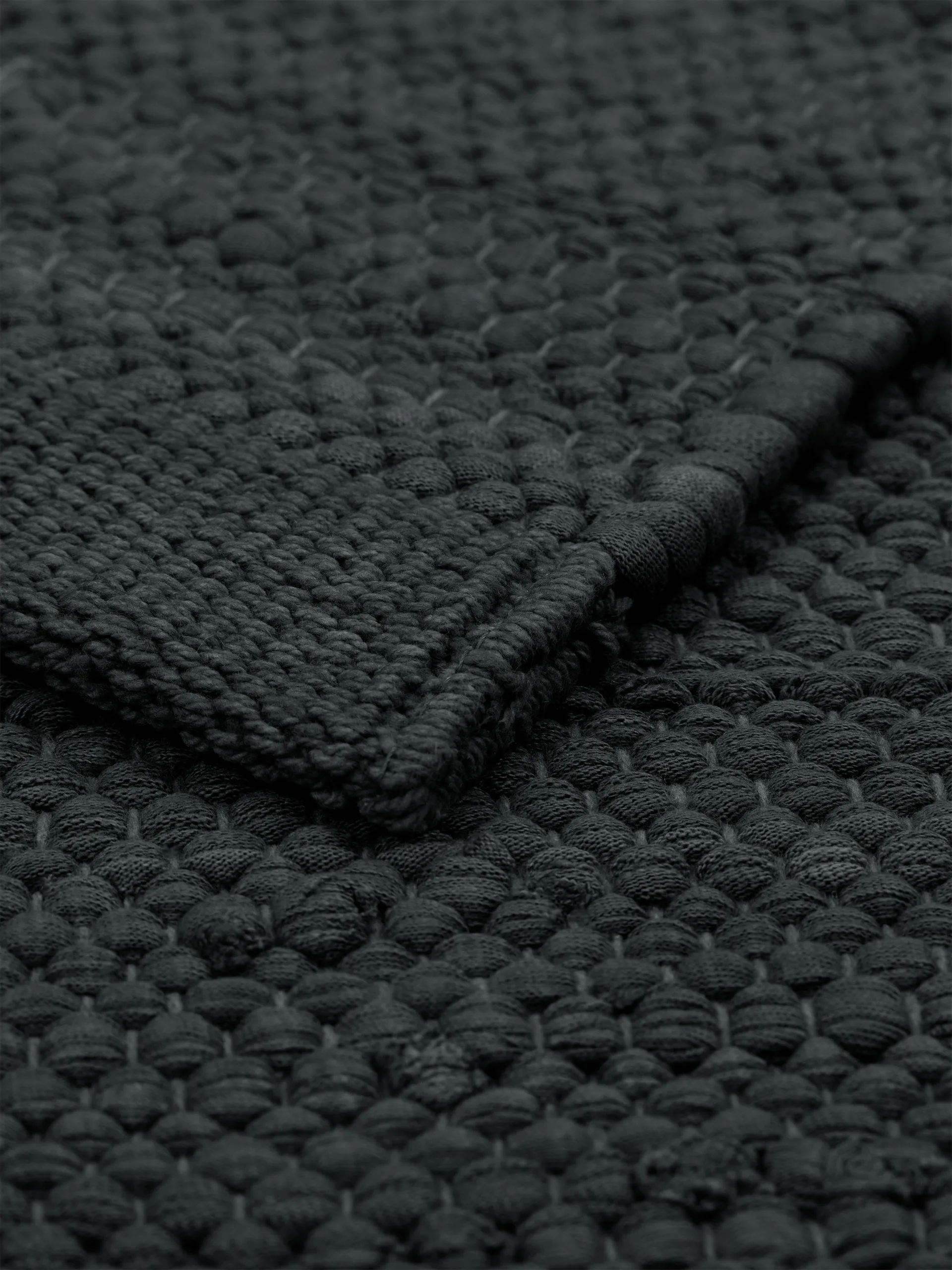 Tapete Algodão 75x300 cm, Charcoal Rug Solid