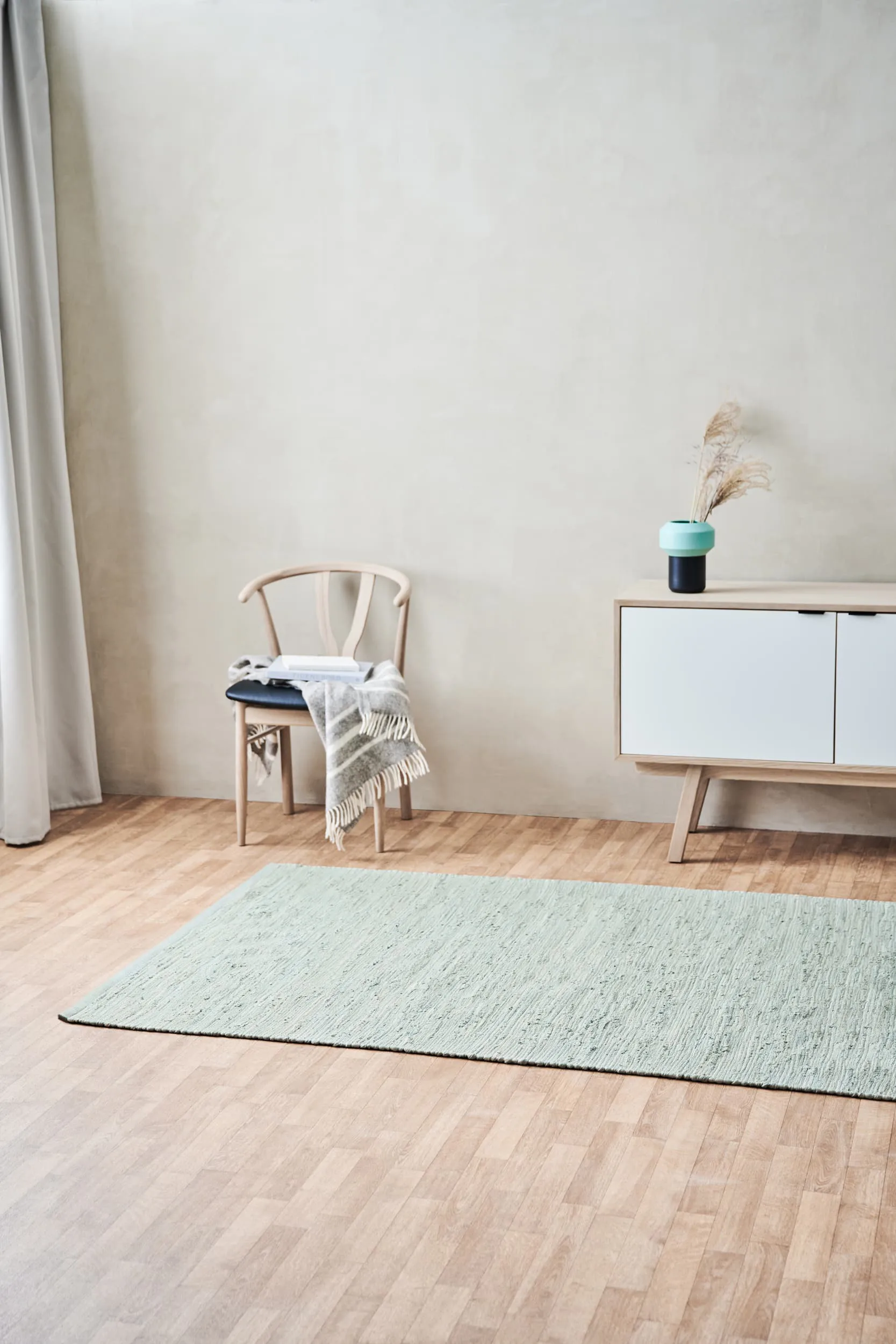 Tapete Algodão 75x300 cm, 
Mint Rug Solid
