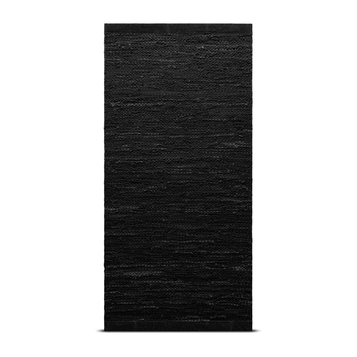 Tapete Leather 60x90 cm - black (preto) - Rug Solid