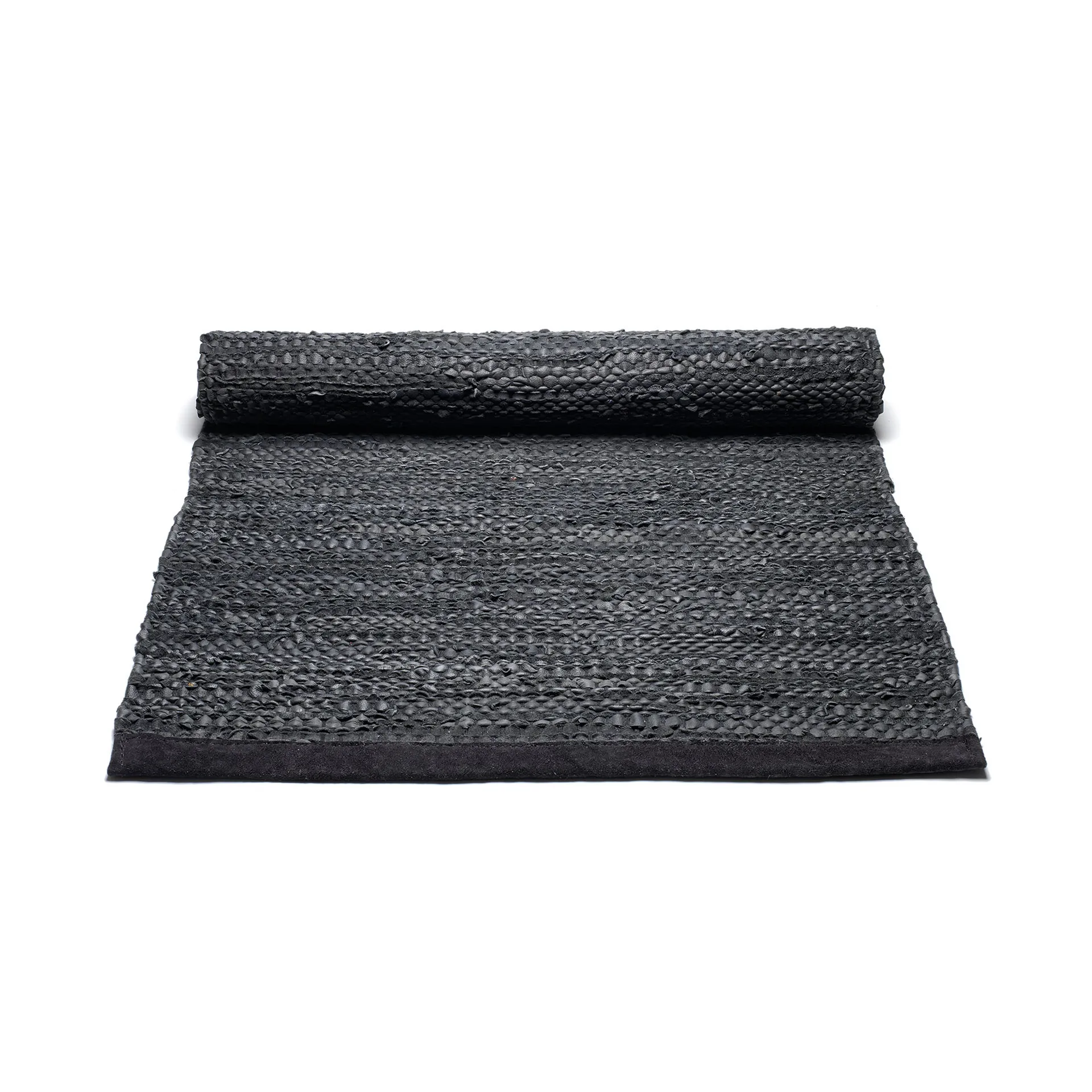 Tapete Leather 60x90 cm, black (preto) Rug Solid