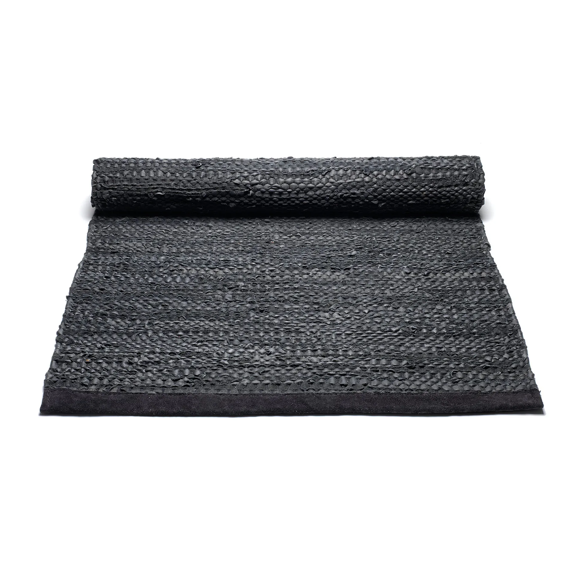 Tapete Leather 75x200 cm, black (preto) Rug Solid