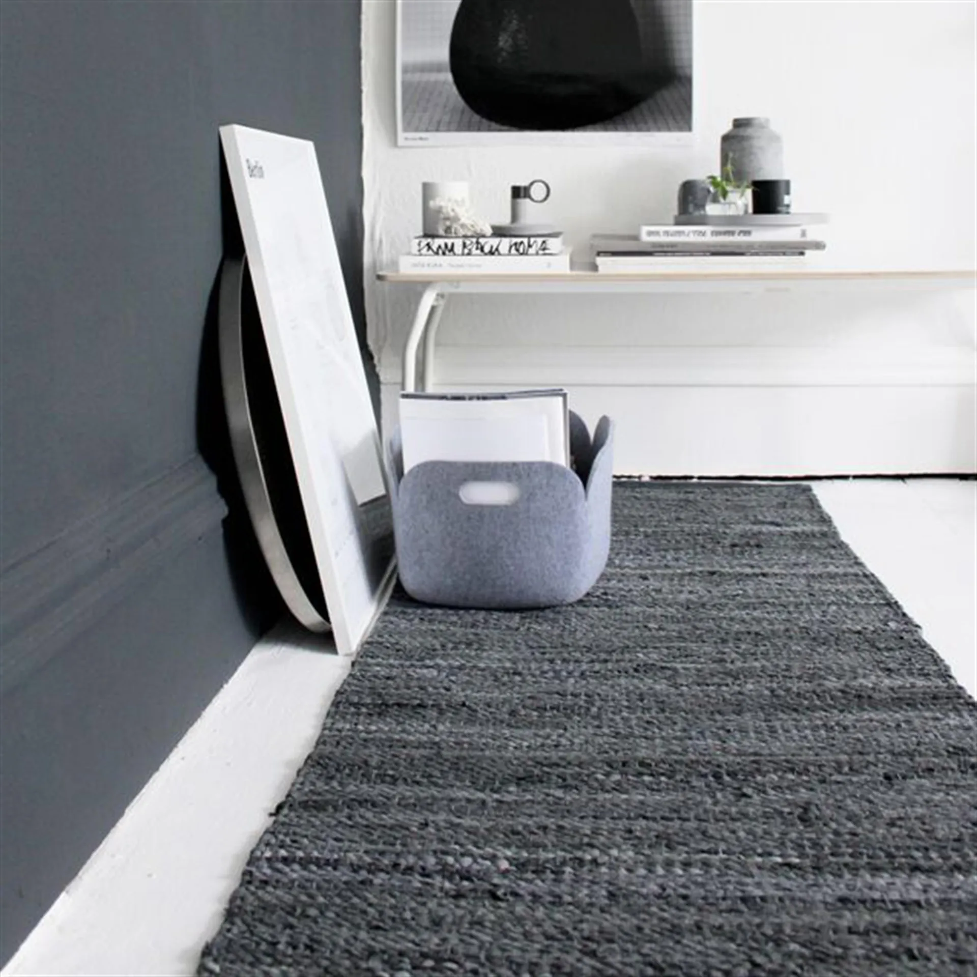 Tapete Leather 75x200 cm, black (preto) Rug Solid