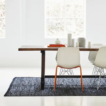 Tapete Leather 75x300 cm - black (preto) - Rug Solid