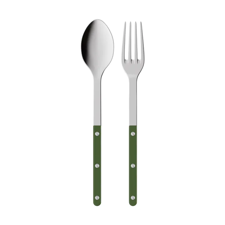 Bistrot solid conjunto de talheres de servir 2 peças - Verde - SABRE Paris