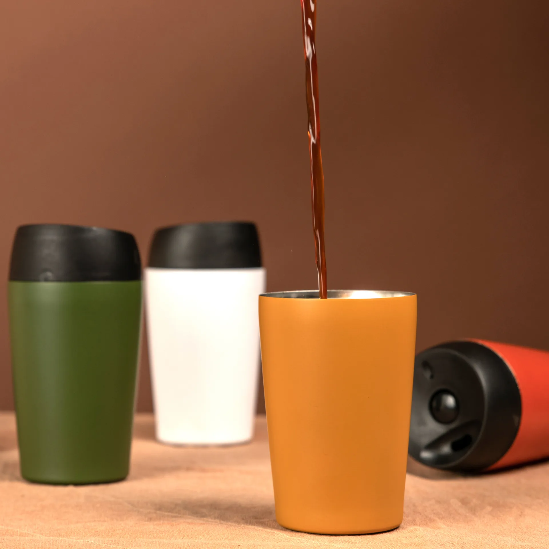 Caneca para carro Loke 24 cl, verde Sagaform