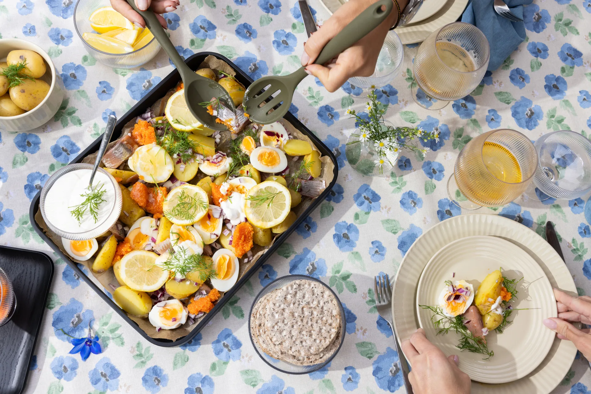 Conjunto de servir Daniel 2-unid., Verde Sagaform