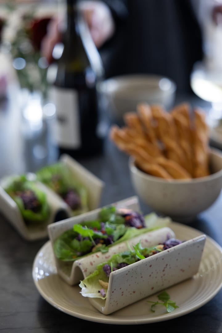 Ditte suporte para tacos 2 unidades, Bege-vinho Sagaform