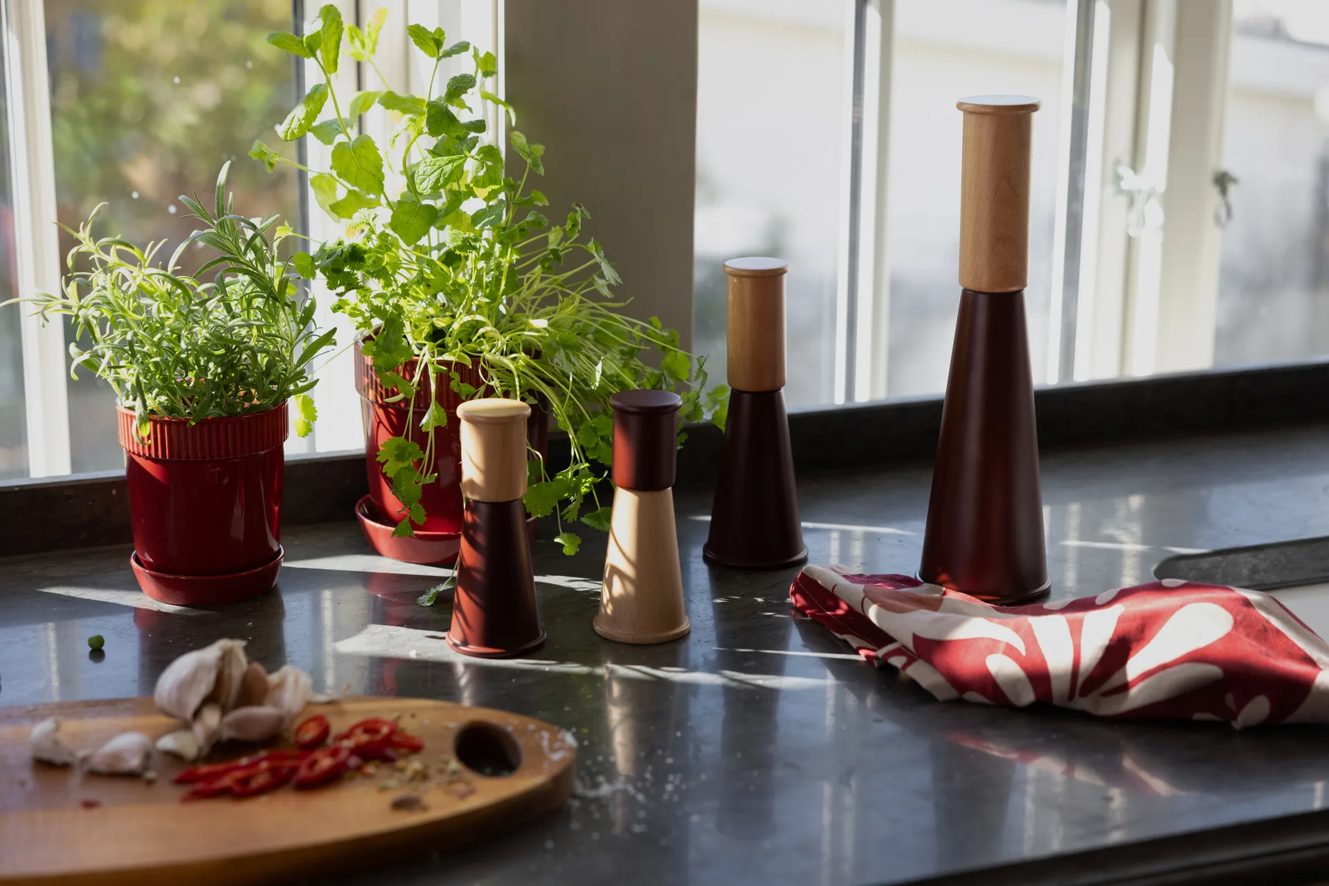 Edith pano de cozinha 50x70 cm 2 unidades, Bordô Sagaform