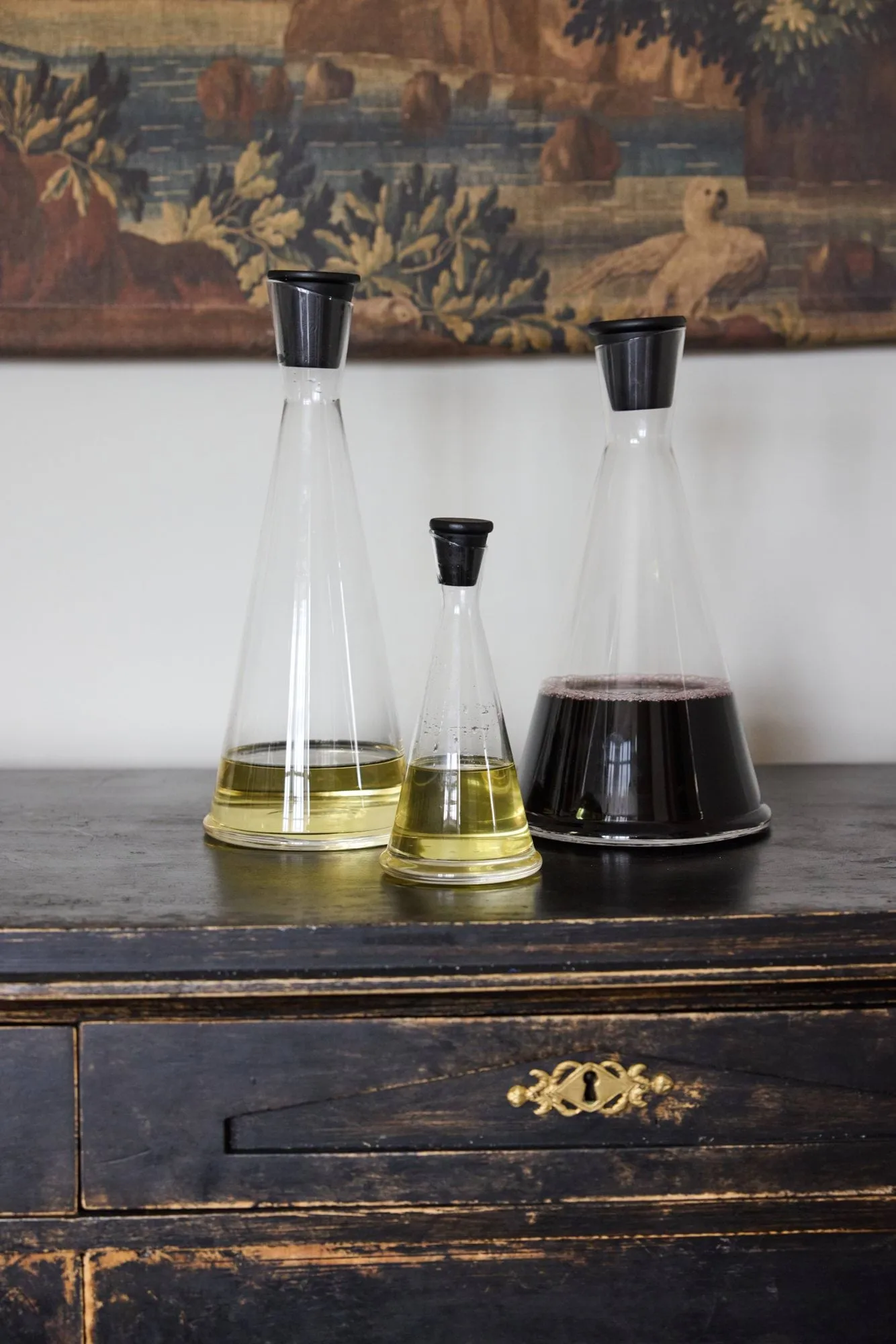 Gurken garrafa para óleo/vinagre, Transparente-preto, 25 cl Sagaform