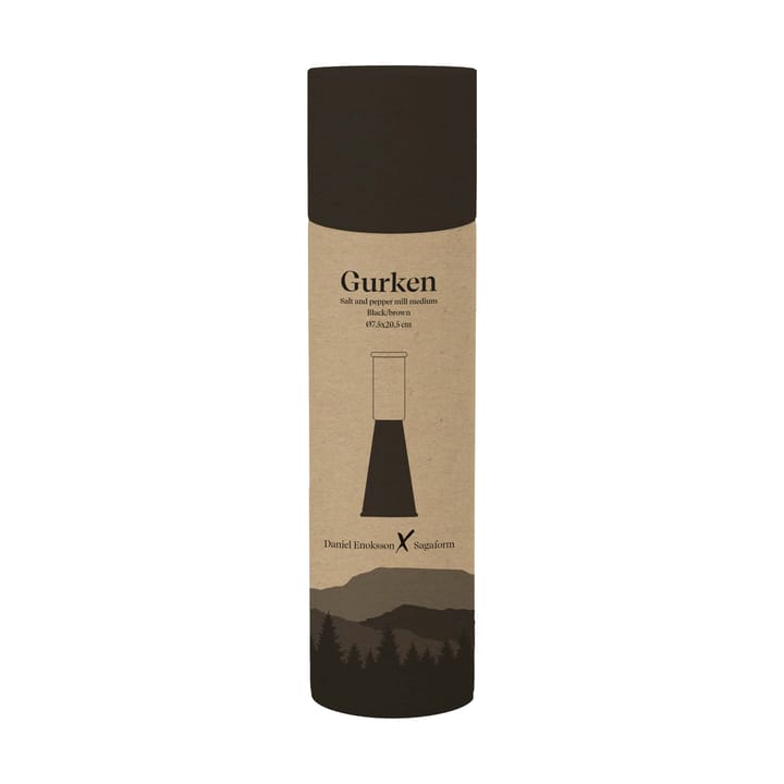 Gurken moinho de sal e pimenta médio 20,5 cm, Preto-castanho Sagaform