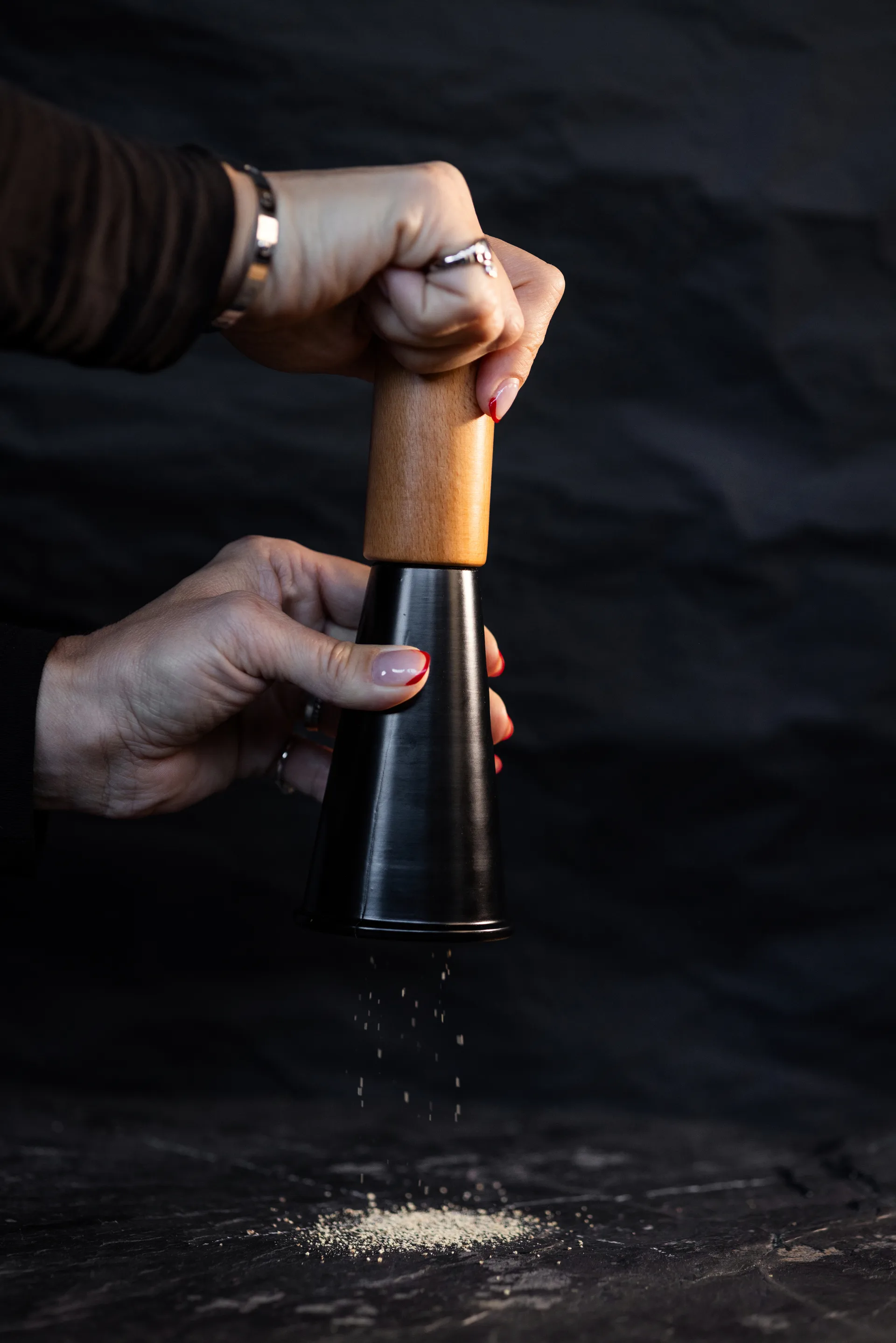 Gurken moinho de sal e pimenta médio 20,5 cm, Preto-castanho Sagaform