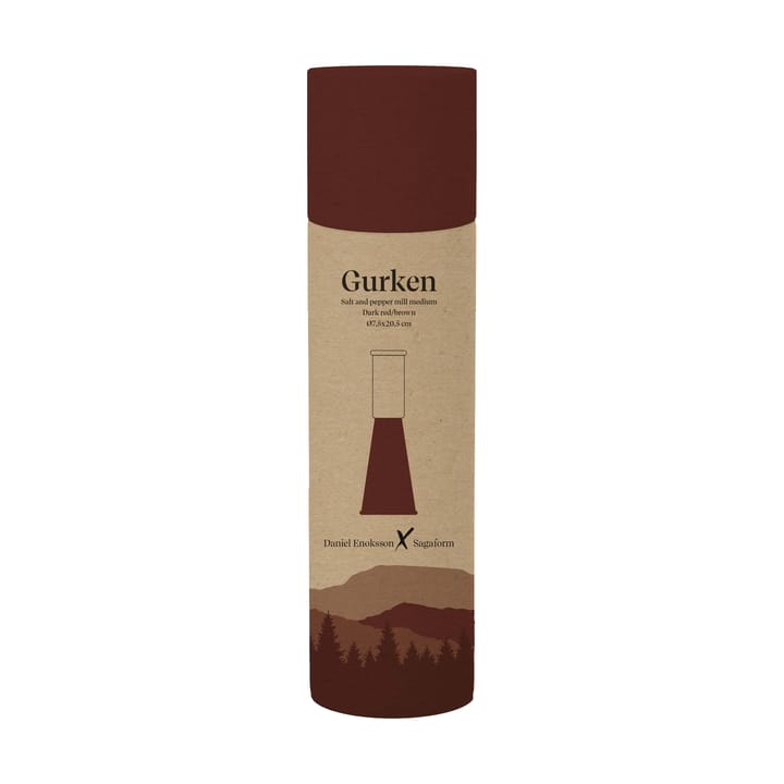 Gurken moinho de sal e pimenta médio 20,5 cm, Vermelho-castanho Sagaform