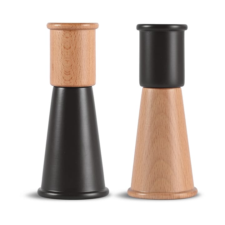 Gurken moinho pequeno para sal e pimenta 2 peças - Preto-castanho - Sagaform